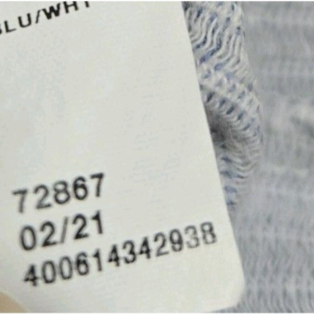 A Glow Maternity Dress Size M Medium Blue White Striped Sleeveless Pockets Comfy - Picture 7 of 9